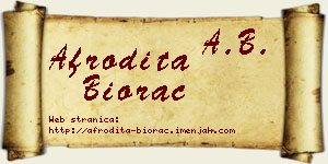 Afrodita Biorac vizit kartica